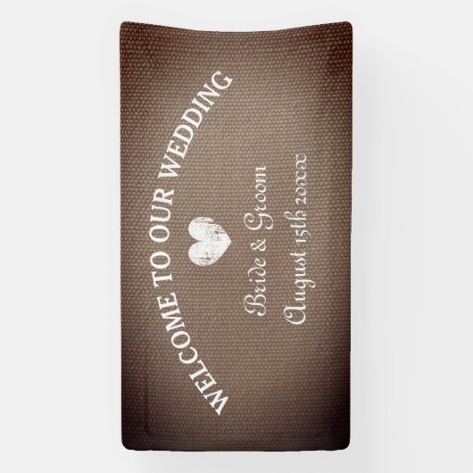 Herzlich willkommen bei unserem Motto Hochzeitsban Banner (Vertikal)