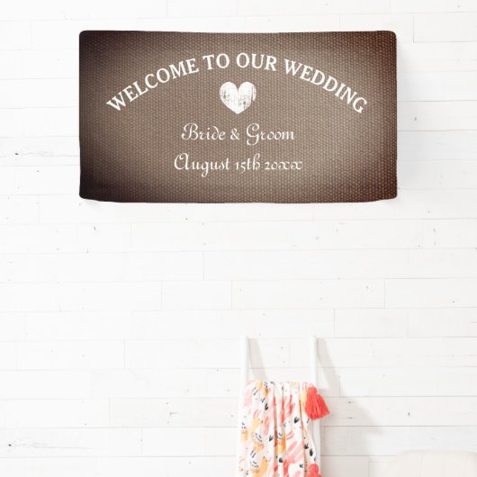 Herzlich willkommen bei unserem Motto Hochzeitsban Banner (InSitu)