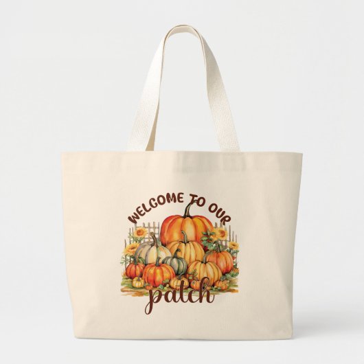 Herzlich willkommen bei unserem Patch - Cosy Pumpk Jumbo Stoffbeutel (Vorne)
