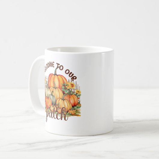 Herzlich willkommen bei unserem Patch - Cosy Pumpk Kaffeetasse (Vorderseite Links)
