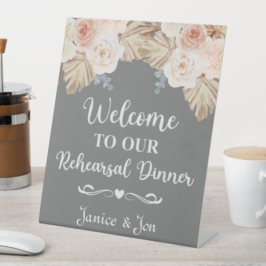 Herzlich willkommen bei unserem Probe Dinner Bohem Sockelschild (In Situ)