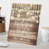 Herzlich willkommen bei unserem Probe Dinner Hochz Sockelschild (In Situ)