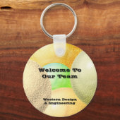 Herzlich willkommen bei unserem Team Pastel Mitarb Schlüsselanhänger (Vorderseite)
