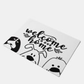 Herzlich willkommen bei unserem Zuhause Niedlichen Fußmatte (Schrägansicht)