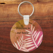 Herzlich willkommen bei unserem Zuhause Vacation R Schlüsselanhänger (Vorderseite)