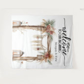 Herzlich willkommen bei unseren Anfängen - rustika Wandteppich (Vorderseite (Horizontal))