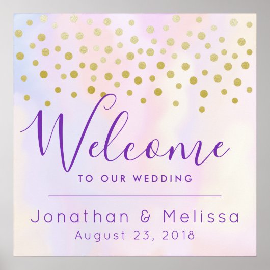 Herzlich Willkommen bei unseren Hochzeitsgoldenen Poster (Vorne)