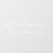 Herzlich willkommen bei unserer Beginnenden Weihna Fensteraufkleber (Blatt)