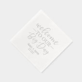 Herzlich willkommen bei unserer großen Silberhochz Servietten Mit Folie (Rechts)