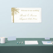 Herzlich willkommen bei unserer Hochzeit am Strand Banner (Messe)