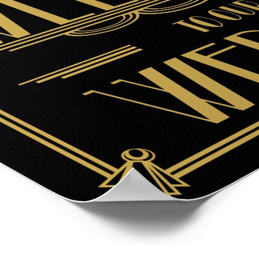 Herzlich willkommen bei unserer Hochzeit Art Deco Poster (Ecke)