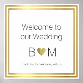 herzlich willkommen bei unserer Hochzeit, Empfang  Poster