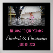 Herzlich willkommen bei unserer Hochzeit Fifties R Poster (Vorne)