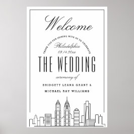 Herzlich willkommen bei unserer Hochzeit in Philad Poster