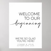 Herzlich willkommen bei unserer Hochzeit Poster (Vorne)