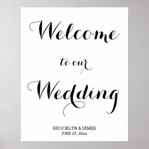Herzlich willkommen bei unserer Hochzeitssignatur Poster