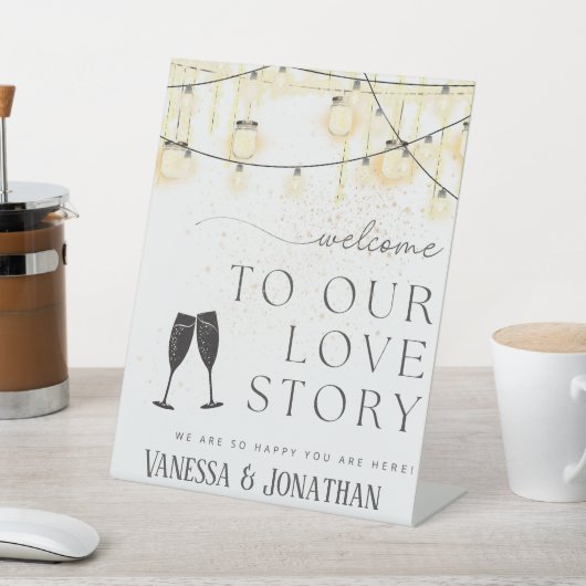 Herzlich willkommen bei unserer Liebe Story Custom Sockelschild (In SItu)