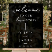 Herzlich willkommen bei unserer Liebe Story Modern Acrylschild