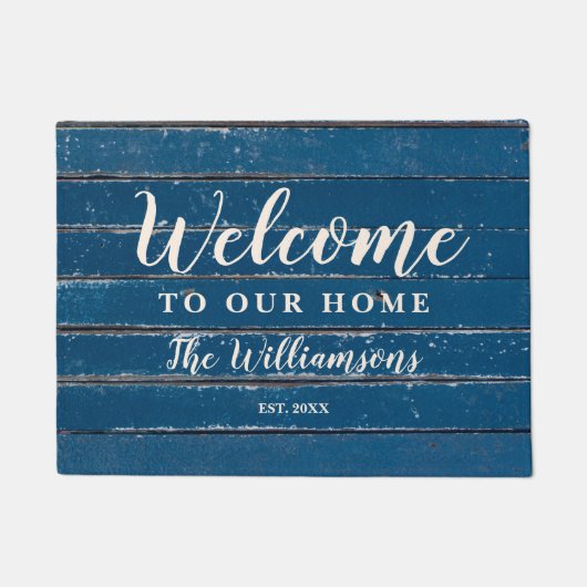 Herzlich willkommen bei unserer Zuhause Custom Vin Fußmatte (Vorderseite)