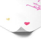 Herzlich willkommen bei Watercolor Hearts Poster (Ecke)