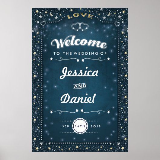 Herzlich willkommen bei Wedding 24x36 Aquamarine G Poster (Vorne)