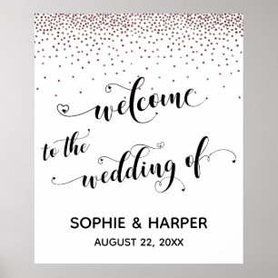 Herzlich willkommen bei Wedding Rose Gold Confetti Poster