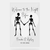 Herzlich willkommen beim Abendessen vor der Probe Acrylschild (Vorderseite)