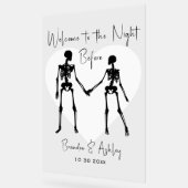 Herzlich willkommen beim Abendessen vor der Probe Acrylschild (Winkel)