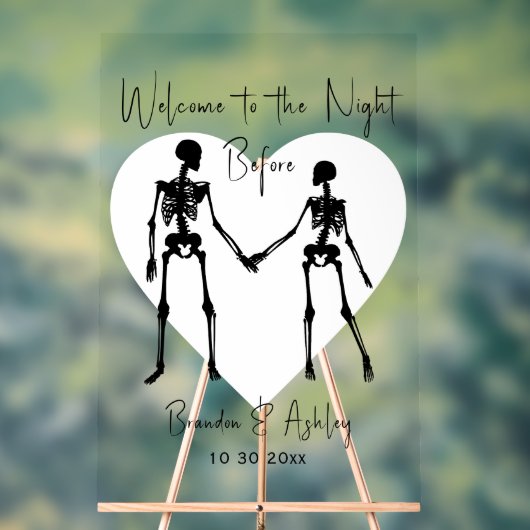 Herzlich willkommen beim Abendessen vor der Probe Acrylschild (Neutral)