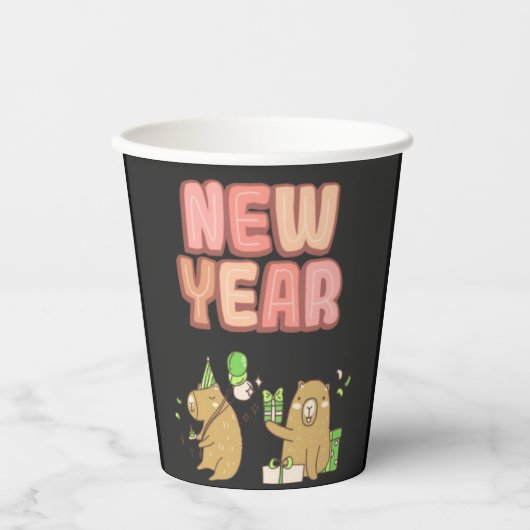 Herzlich Willkommen beim Fresh Start! Pappbecher (Vorderseite)