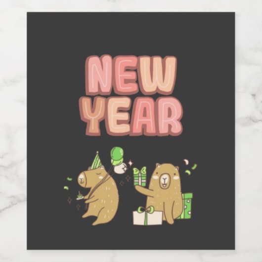 Herzlich Willkommen beim Fresh Start! Weinetikett (Einzelnes Label)