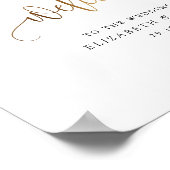 Herzlich willkommen beim Hochzeitszeichen Poster (Ecke)