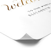 Herzlich willkommen beim Hochzeitszeichen Poster (Ecke)