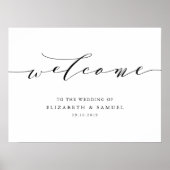 Herzlich willkommen beim Hochzeitszeichen Poster (Vorne)