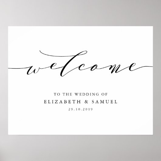 Herzlich willkommen beim Hochzeitszeichen Poster