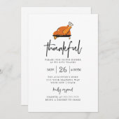 Herzlich willkommen beim modernen Erntedank Einladung (Vorne/Hinten)