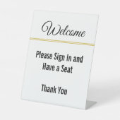 Herzlich willkommen Bitte melden Sie sich an und w Sockelschild (Vorderseite)