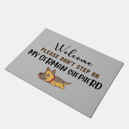 Herzlich willkommen, bitte nicht auf meinen deutsc fußmatte (Schrägansicht)