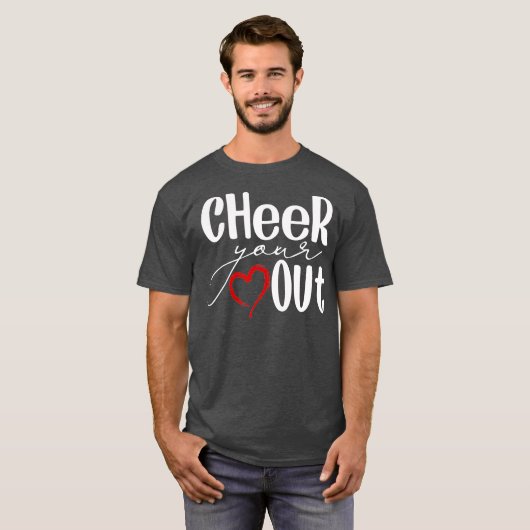 Herzlich Willkommen - Cooler Cheerleader jubelt T-Shirt (Vorne ganz)