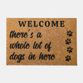 Herzlich willkommen Funny Ghole viele Hunde Hausti Fußmatte (Vorderseite)