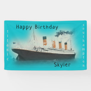 Herzlich willkommen Geburtstag Titanic Ship Name A Banner