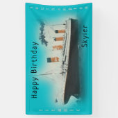 Herzlich willkommen Geburtstag Titanic Ship Name A Banner (Vertikal)