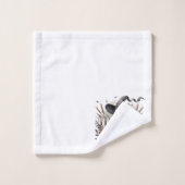 Herzlich Willkommen - Herbstzauberei am Zaun Badhandtuch Set (Waschlappen)