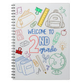 Herzlich willkommen im 2. Klasse Notebook zurück i Notizblock (Vorderseite)