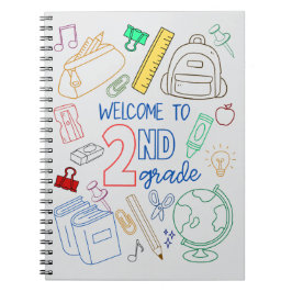 Herzlich willkommen im 2. Klasse Notebook zurück i Notizblock