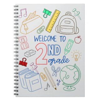 Herzlich willkommen im 2. Klasse Notebook zurück i Notizblock