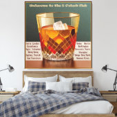 Herzlich willkommen im 5-Uhr Club Mid Century Desi Leinwanddruck (Insitu (Schlafzimmer))