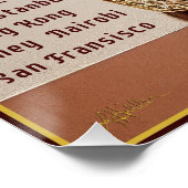 Herzlich willkommen im 5-Uhr Club Mid Century Desi Poster (Ecke)