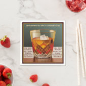 Herzlich willkommen im 5-Uhr Club Mid Century Desi Serviette (Beispiel)