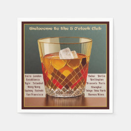 Herzlich willkommen im 5-Uhr Club Mid Century Desi Serviette